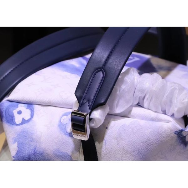 Watercolor Blue Canvas Backpack