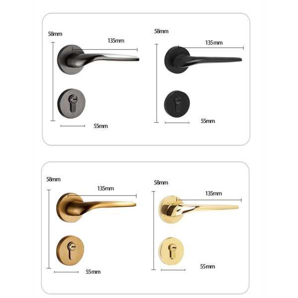 Оцинковывайте ручку замка Mortise разделения сплава установите для двери входа спальни