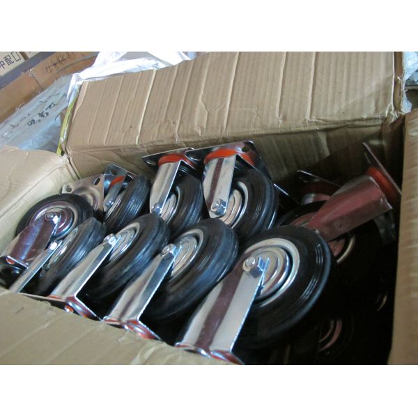 6'' Heavy Duty Trolley Wheels Industrial Castors Rubber Castors 150kg