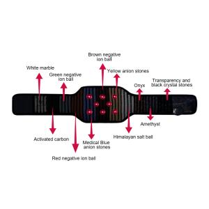 White and Black Crystals Amethyst Negative Ion Balls Belt for Muscle Recovery
