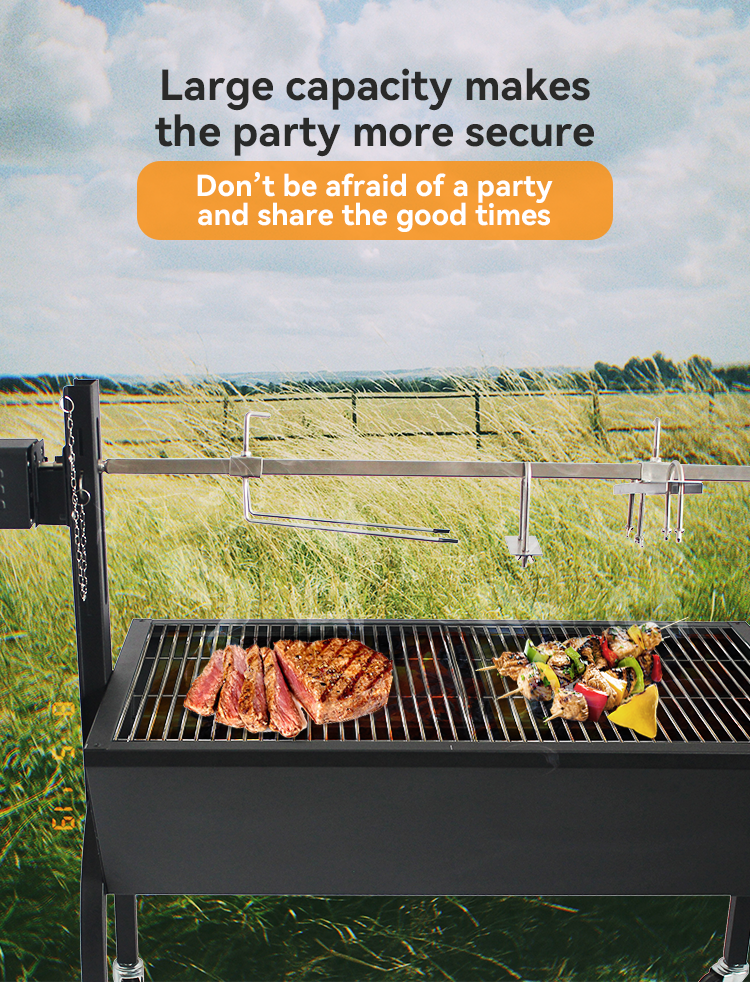 Грудное свинье ягненок колючка жареное курица барбекю гриль с кислородом истощение устройство безопасности