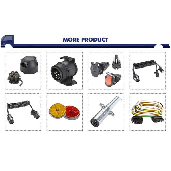 OEM Standard Trailer Plug European Type 12v  N Type 7 Pole Metal Trailer Plug