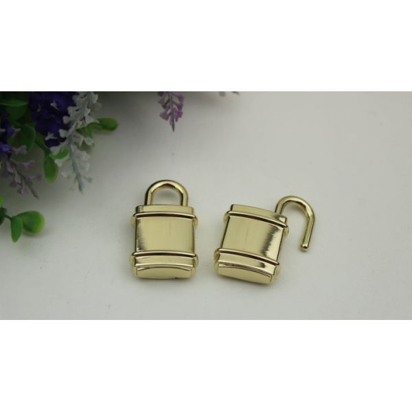 Hot Sale Fake Decorative Gold Metal Handbag Lock Without Keys