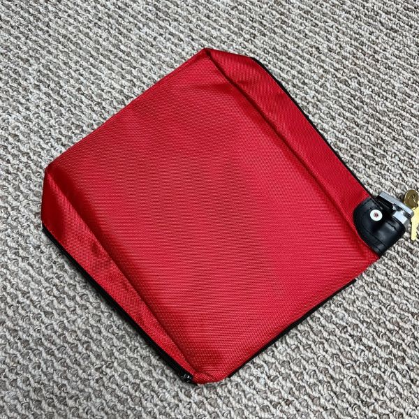 CROSS-BORDER EXPLOSIVE BANK BAG ZIPPER BAG RED NYLON SECURITY PURSE MEDICINE BAG GUN AMMO BAG