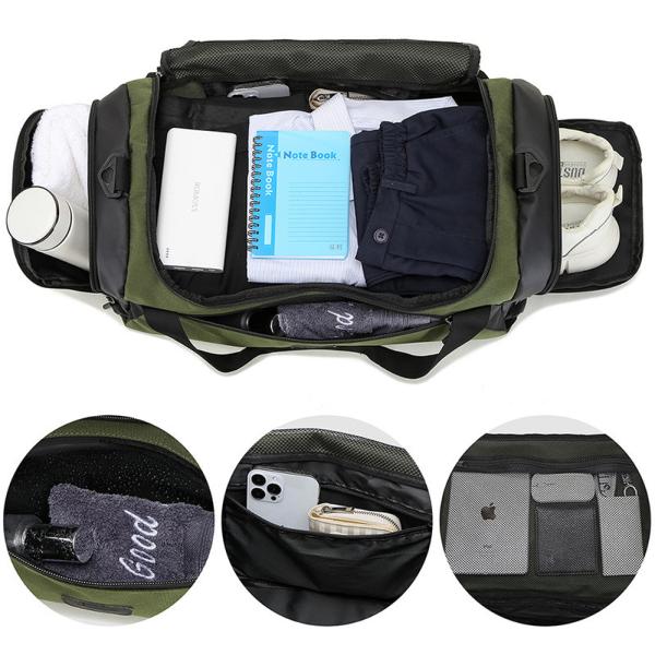 Water Resistant Women'S Workout Duffel Bags 40-50l Duffel Bag Multifunctional