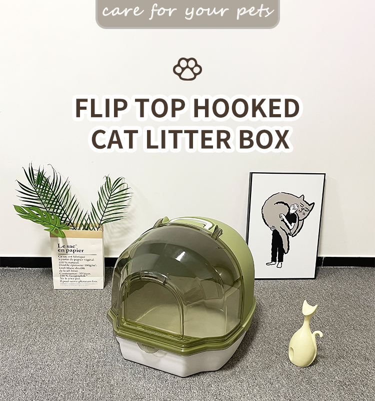 Cat Toilet 2150g Fully Enclosed Flip Top Large Toilets For Self Cleaning 2023 Function