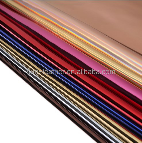 OEM TPU Mirror PU Synthetic Leather Fabric for Shoes Women