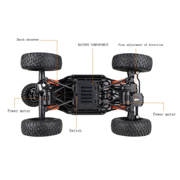 Electric RC Crawler Car Toy 4WD Off Road Truck High Speed Remote Control Racing Truck