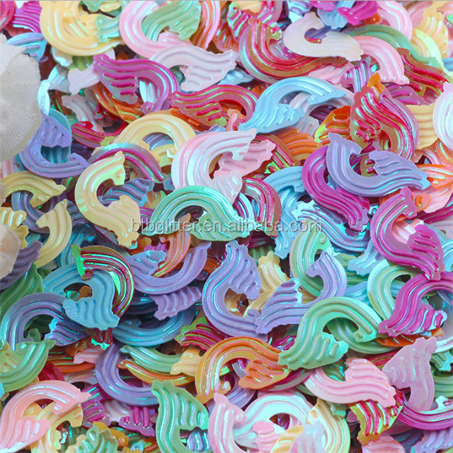 Sea Wave Sequined Fluorescent Pieces 18mm Glass Ball Stuffers and Ornaments Hand DIY Accessories