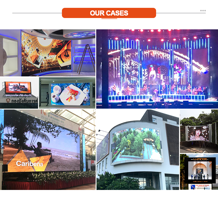 500*1000 mm cabinet and 3840 refresh rate Indoor Full Color Led Display P3.91 Stage Advertising Background