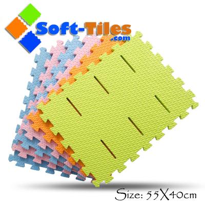55*40cm 2.0cm Interlocking Shower Mat / Anti Slip Foam Bath Mat