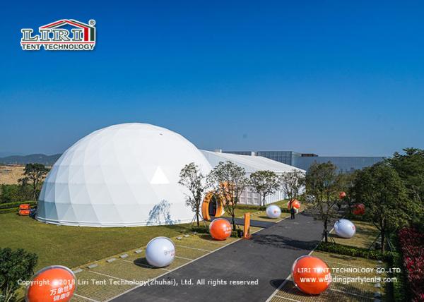 Durable Outdoor Party Tents For With 20m Diamter And Projecter / Geodesic Dome Greenhouse