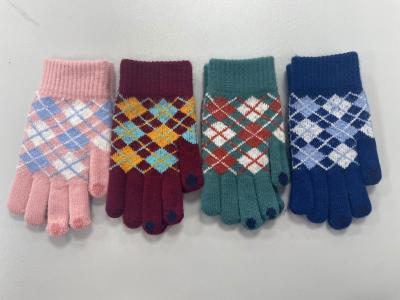 Luvas de tricô de lã acrílica personalizadas de inverno com logotipo