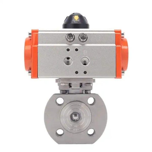 Compact Italian Style Wafer Pneumatic Ball Valve SS304 PN16 Two Way Wafer Ball Valve for Water Gas Oil Pipeline