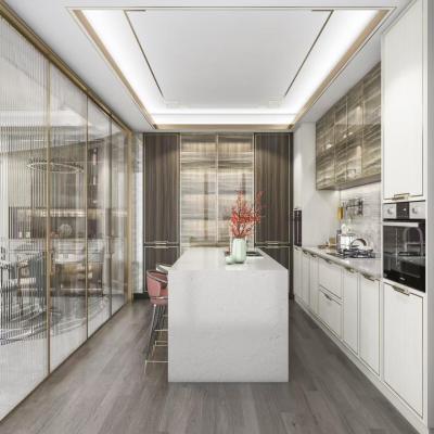 Luxury European Style Kitchen Cabinet Custom With Soft Close Systems