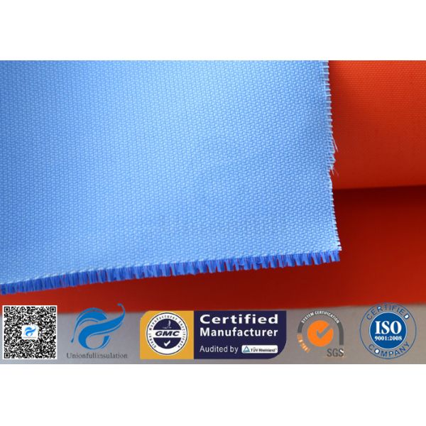 Ткань стеклоткани резины сини 0.5мм покрытая силиконом для огнезащитного одеяла