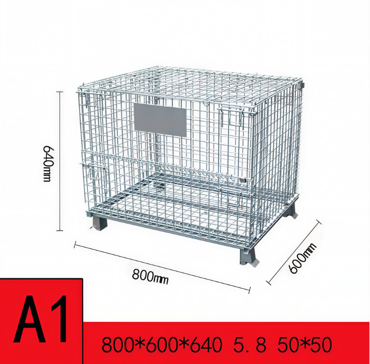 Heavy Duty Wire Mesh Storage Cage 1000kg Load Capacity High Stack Stack Up 1200x800x1000mm