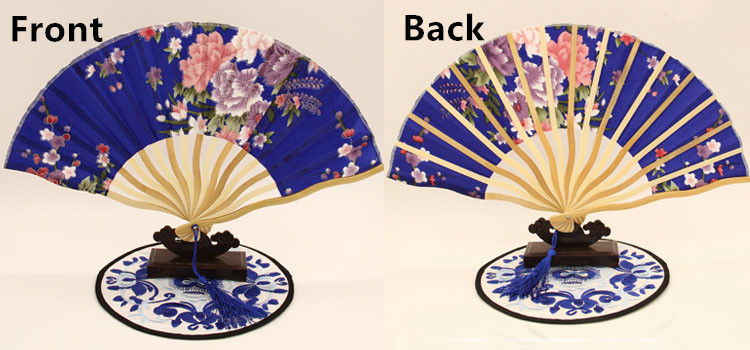 Сортированный вентилятор цветка Handheld складной изогнул вентиляторы ткани складывая с Tassel