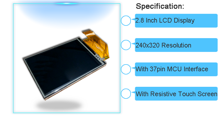 RoHS RGB MCU 2.8 Inch LCD TFT SPI Touchscreen Display Module 240 X 320