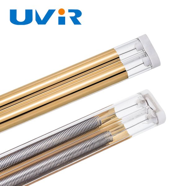Gold Plated Medium Wave Infrared Lamp 2000W 230V Quartz Tube