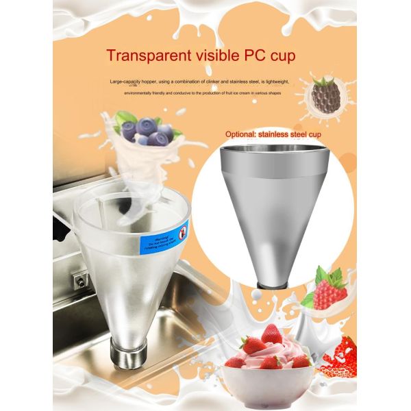 0.75kW Power Fruit Ice Cream Mixer with Easy Operation Cream Scraper Silicone Spatula