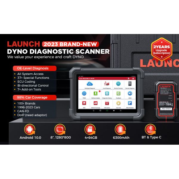 2024 Lançamento X431 PRO Dyno 8 polegadas Bi-Direcional Scanner de diagnóstico