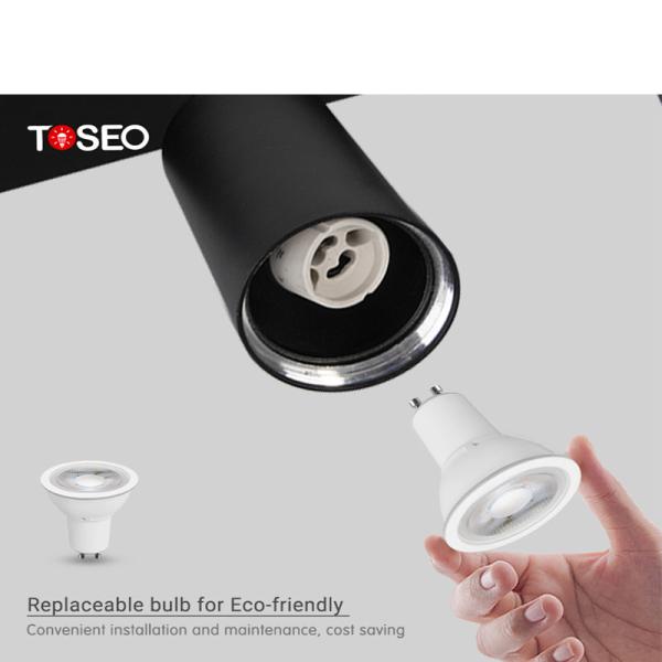 GU10 Surface Mounted Downlight Adjustable Aluminium Triple Head Rotatable Spotlight