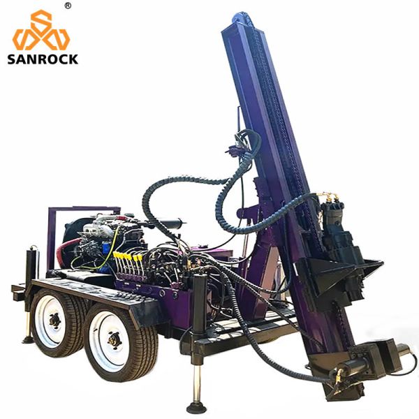 Mini Water Drilling Rig Machine Wheeled Water Well Drill Rig Deep Well Drilling Equipment
