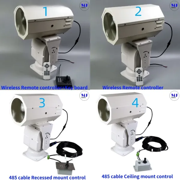 LED Spot Search Light 200W 300W IP66 Anti-corrosion en acier imperméable à l'eau 1000m 3000m Navires de mer Navires de mer Navires de recherche et de sauvetage à distance