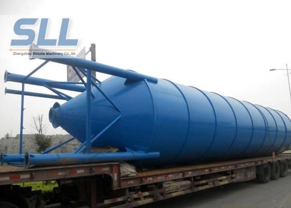 Waterproof Steel Cement Silo , Batching Plant Silo Convenient Installation