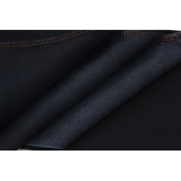 9.5oz 78% Cotton Black Denim Chambray Fabric For Woman Skinny Jeans