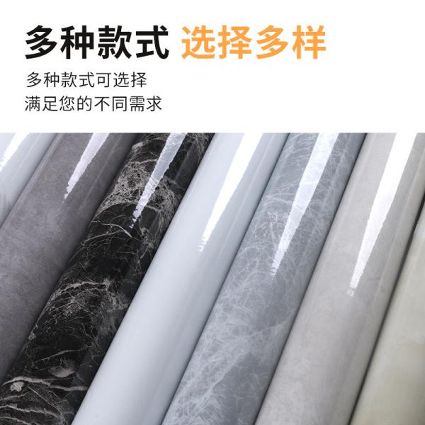 Vinyl PVC Marble Wallpaper 10m Adhesive Marble Wallpaper High Temperature Resistant