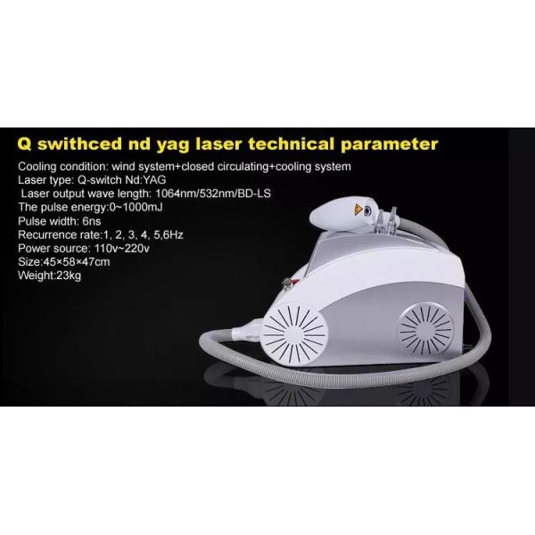 HOT sale Q switched ND YAG Laser / 532 &1064 &1320nm Yag Laser Tattoo Removal Machine Price / Carbon Laser Peel Machine