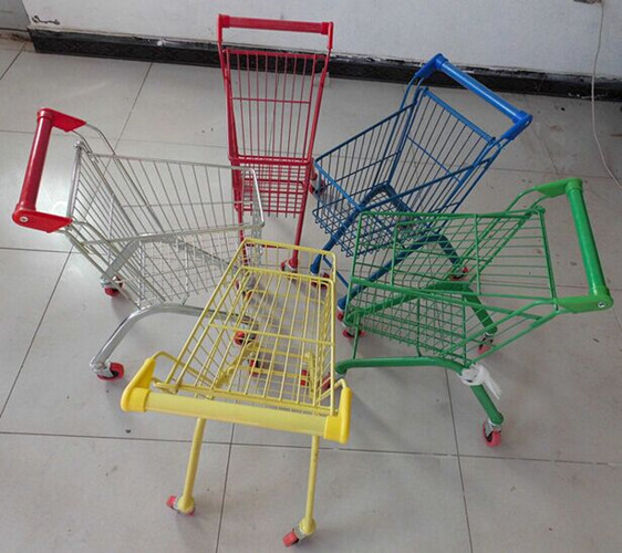 Kids Shopping Carts Supermarket Children Trolley 20L Zinc Plated