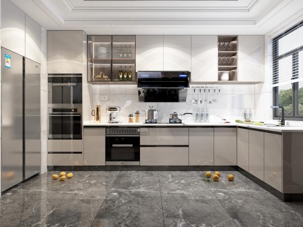 Mobiliário Moderno Madeira Completo Completo Set de Armários de Cozinha Personalizados