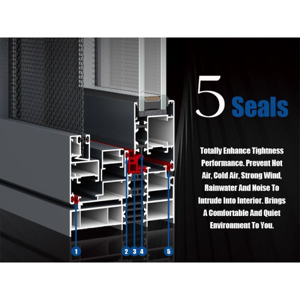 Modern Style Thermal Insulation System Aluminium Screen Casement Window