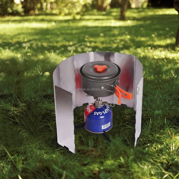 Aluminum Windscreen Camping Stove Windshield with Carrying Bag Lightweight Butane Burner 290g