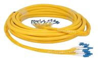 cabo de fibra ótica empacotado manutenção programada Singlemode 24C do remendo do cabo de ramo do ST do SC FC do LC da ligação em ponte de 2.0mm