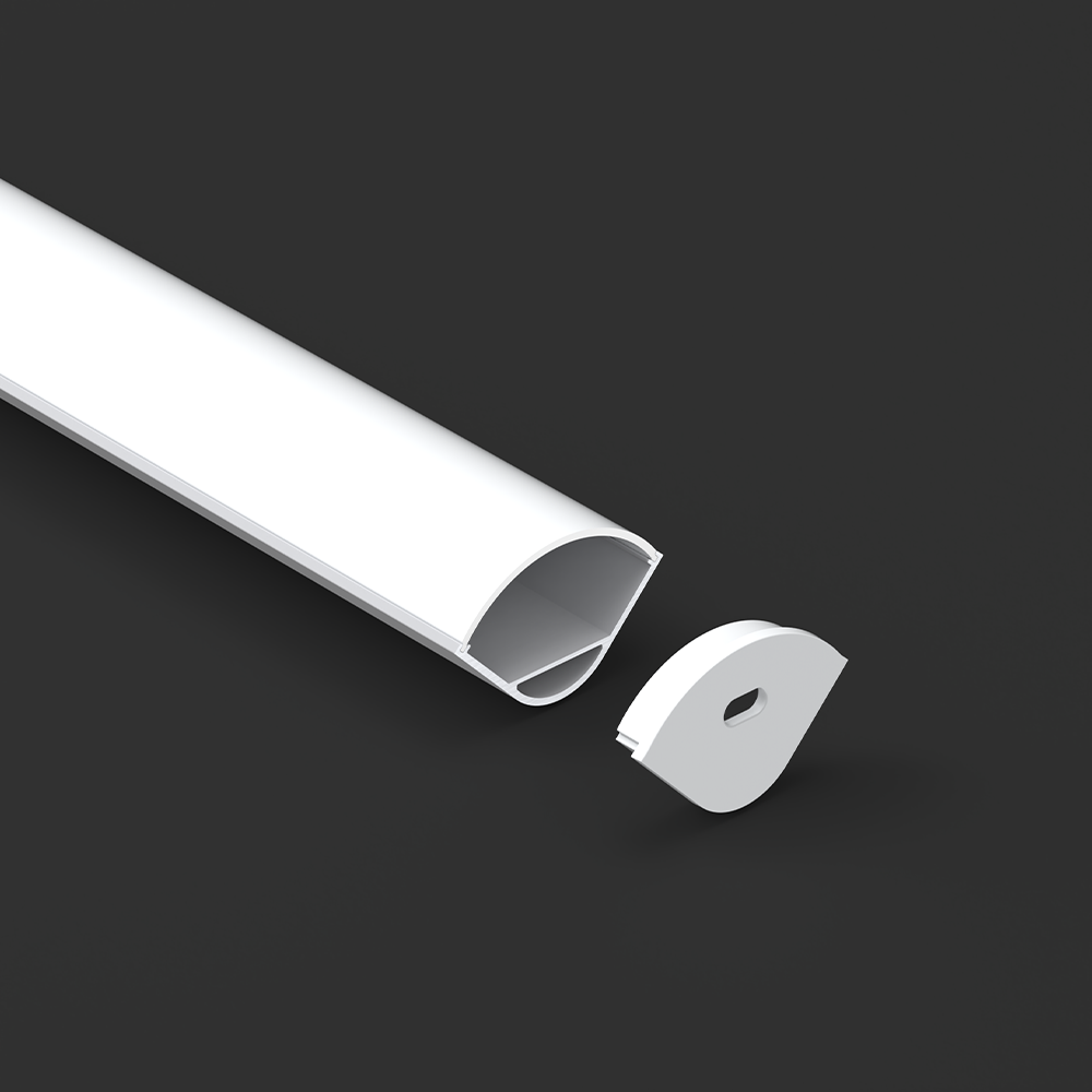 6063 Aluminium Alloy LED Strip Aluminium Profile with 90° Corner Installation and Sandblasting Oxidation