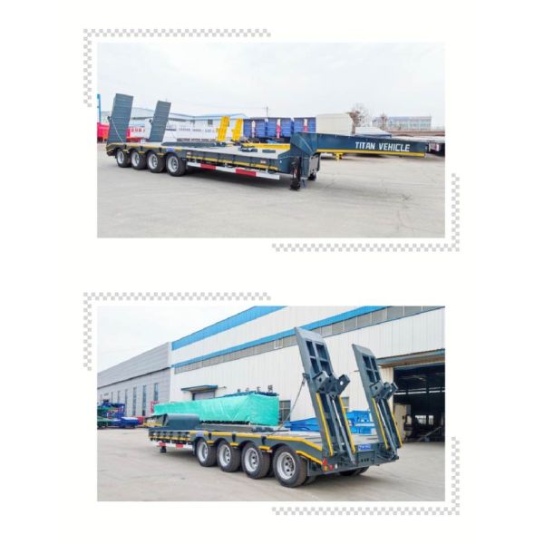TITAN 4 Axle 100 Ton 40 Feet Low Bed Trailer Price