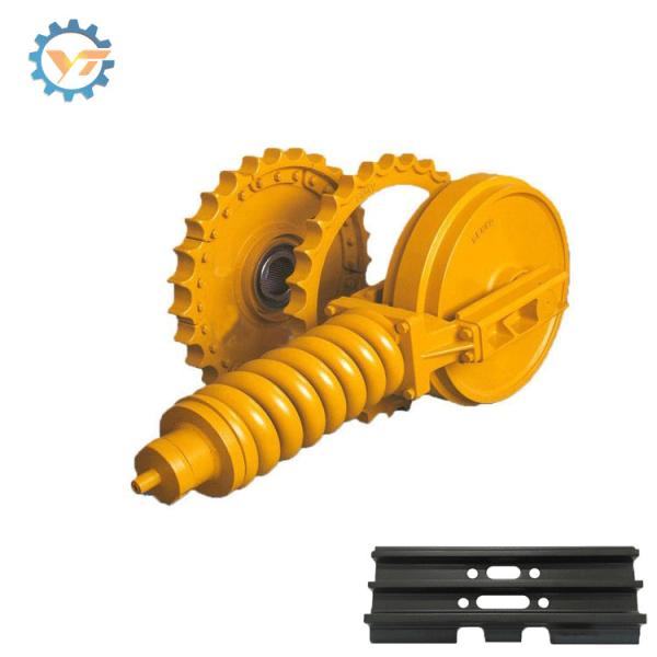 Escavadora amarela Front Idler Assembly do aço de liga 50Mn D4
