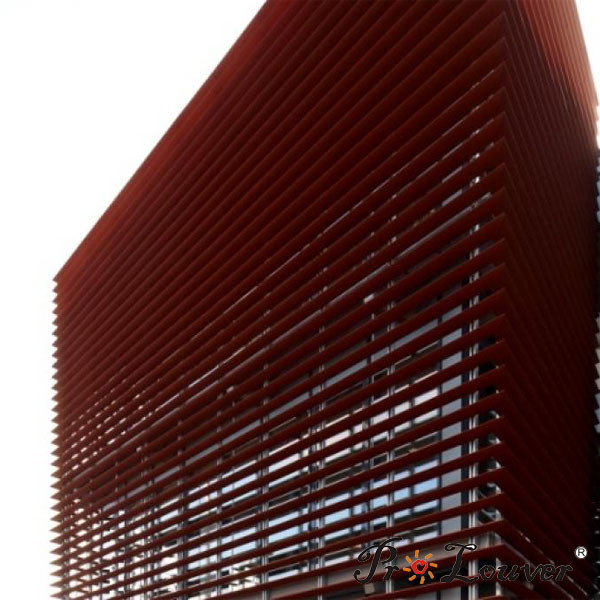 Aluminum Aerobrise Sun Louvres, External Aluminum Sun Louver facade