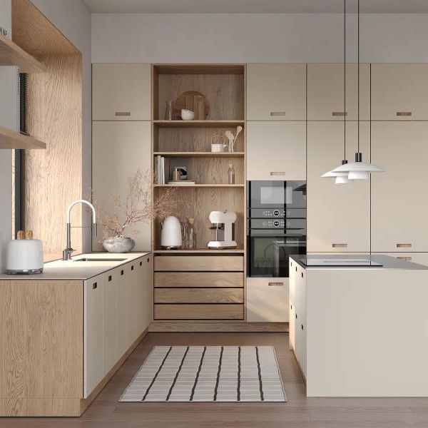 Factory Price Customize Cost-effective Melamine Finish Style Kitchen Fro Individual House