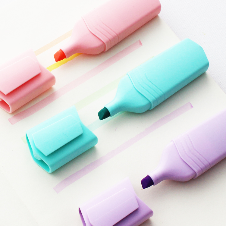 wholesale school and office stationery multicolor small highlighter pen set