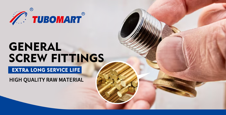 Tubomart oem Screw Fittings ISO9001 Certified Leak Resistant Durable Components for Water Plumbing Installations