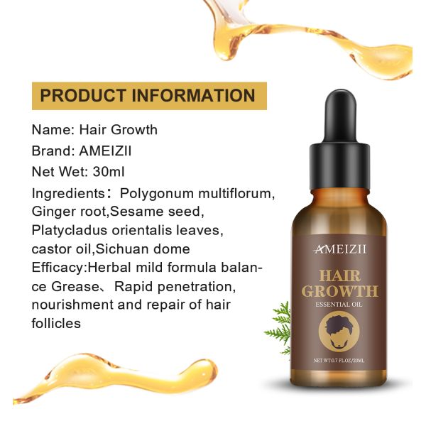 Natural Argan Hair Regrowth Serum Anti Loss With Ginger Essential Oil