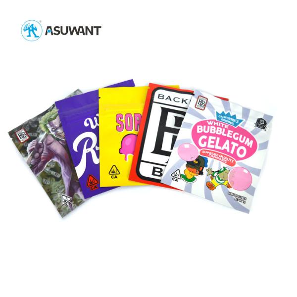 Os sacos personalizados do alimento de Mylar cheiram a prova 3.5g rolam pre a erva daninha de empacotamento Herb Bag
