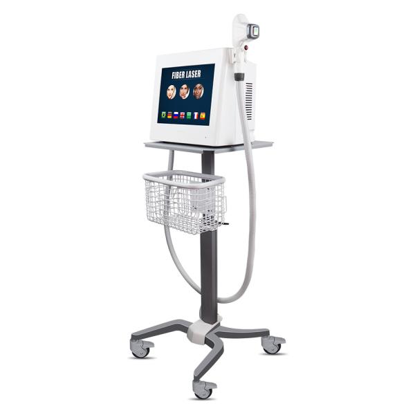 Equipamento de salão de beleza portátil 1200W Fibra acoplada a laser 808nm ICE Máquina de depilação permanente