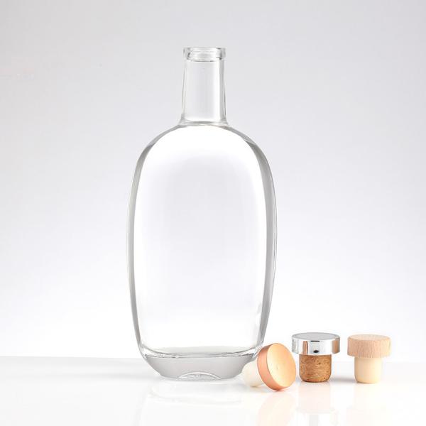 Matériau de base en verre 200 ml 250 ml 350 ml 750 ml Bouteilles de whisky et de vin pour le marché