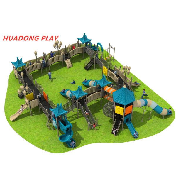 Fable Series Kids Outdoor Playset Equipment , Commercial Playground Slides